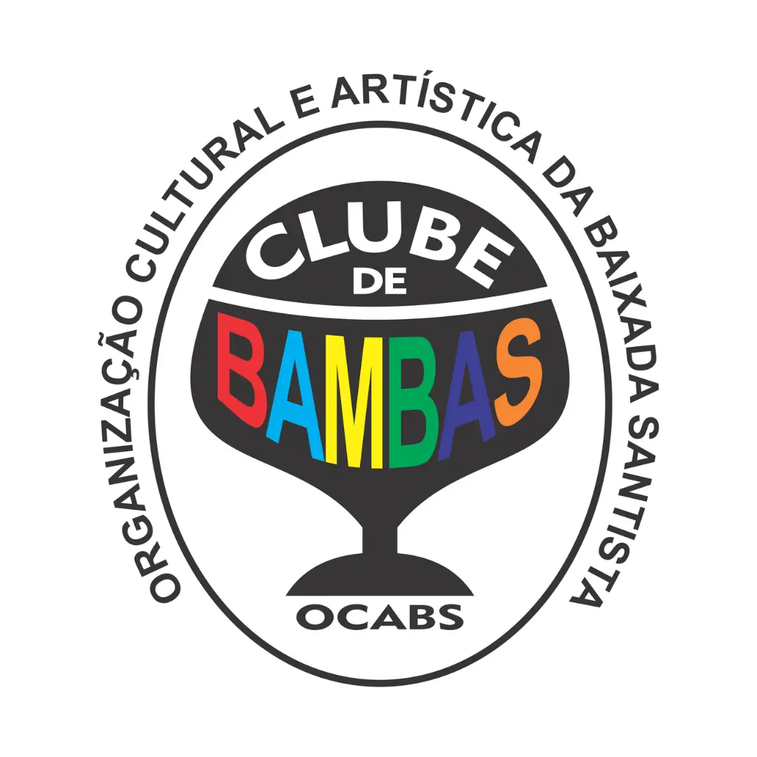 Imagem da sombra de um troféu com nome do coletivo em letras coloridas.